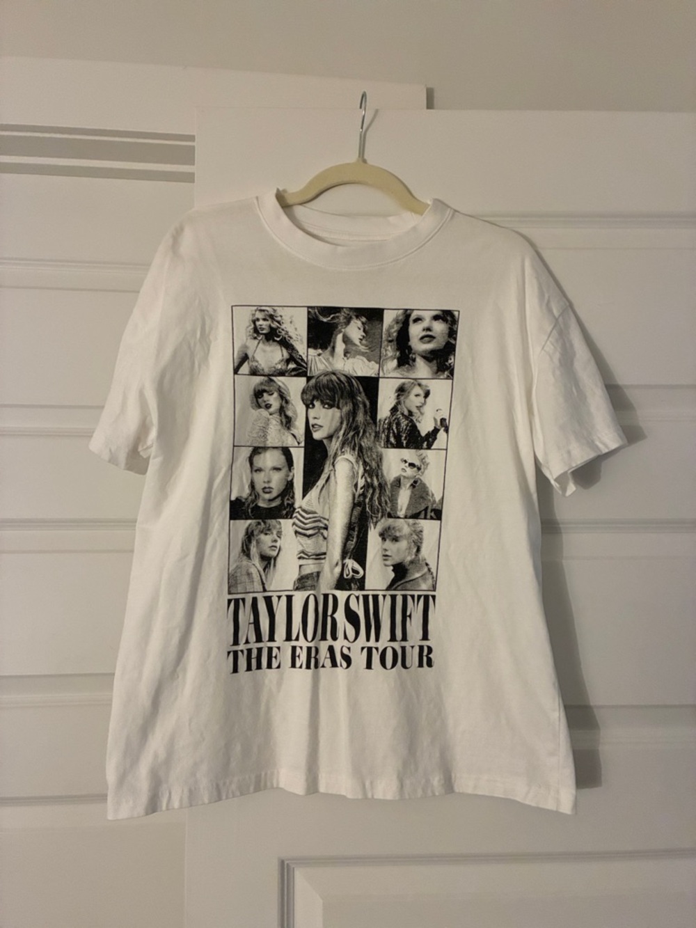 Taylor Swift White The Eras Tour Photo Collage Tee